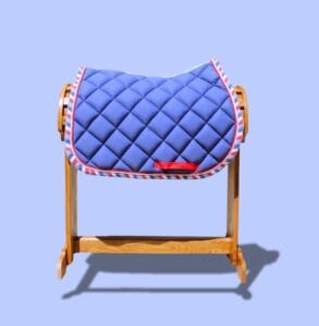 saddle pad blue white red